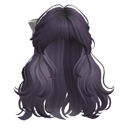 Half-up Hair w/ Ribbon(Purple)