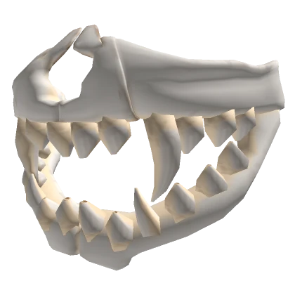 White Skull Mask with Teeth