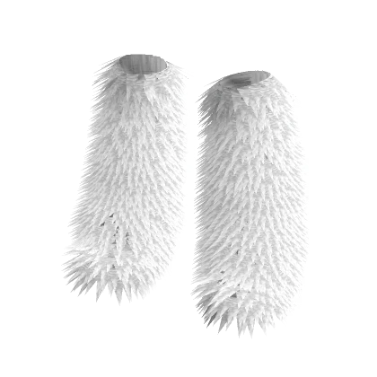 white chunky fur boots