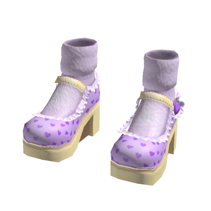 💜Sweet heart shoes in Purple