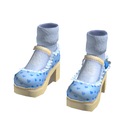 💙Melanie X koi Sweet heart shoes in Sky Blue