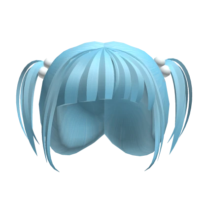 cute kawaii preppy blue pigtails 