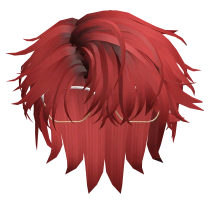 Messy Parted Hair w/ Glasses in Red