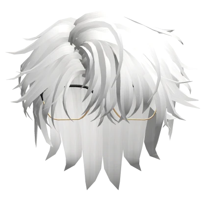 Messy Parted Hair w/ Glasses in Platinum Blonde