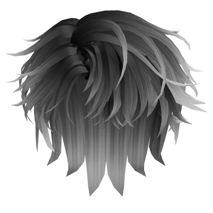 Messy Parted Hair in Black & White