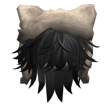 Long & Messy Hair w/ Cat Ears Ushanka(Black)