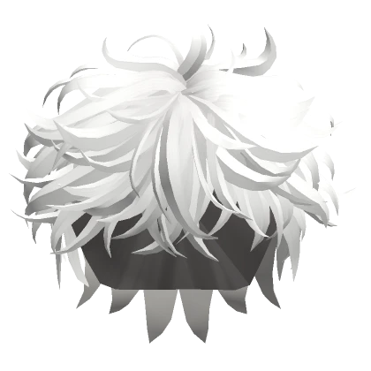 Cool Anime Boy Styled Hair in White