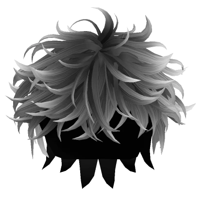 Cool Anime Boy Styled Hair in Black & White