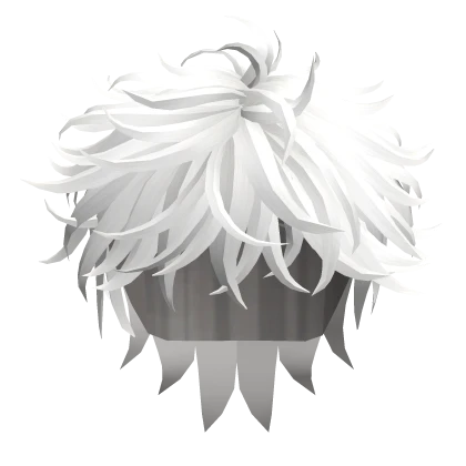 Spiky & Messy Anime Hair (White)
