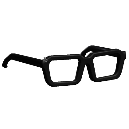 Black Oversized Pierced Glasses (Low)