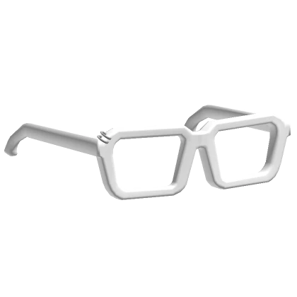 White Oversized Pierced Glasses (Low)