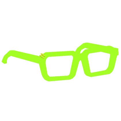 Neon Green Oversized Pierced Glasses (Low)