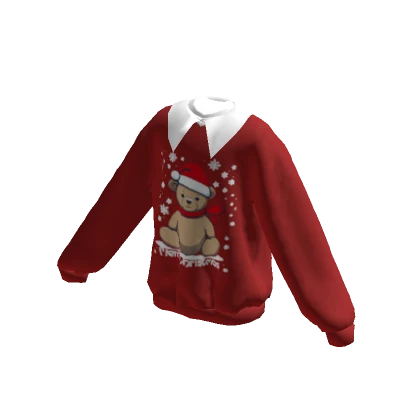 Cute Red Christmas Bear Sweater