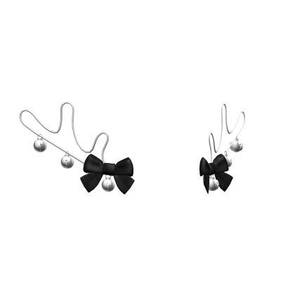 Christmas Antlers Black Silver