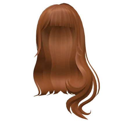 Ginger Orange Long Curly Wavy Hair with Bangs