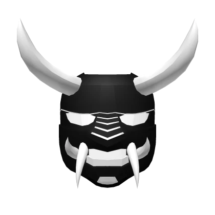 Devilish White Oni Mask