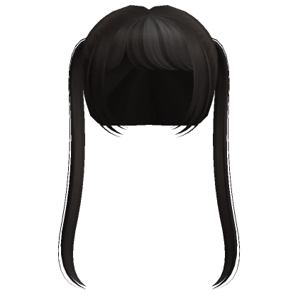 † adorable simple thin pigtails dark brown