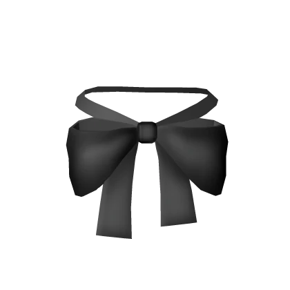 ♡ : 3.0 black neck bow 