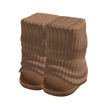 ♡ boots with leg warmers (brown)