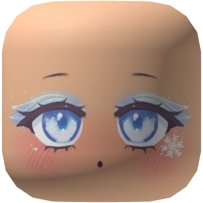 Cute Snowflake Winter Makeup Face-Light Skin Tone