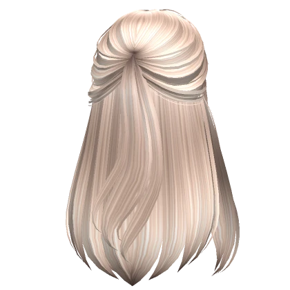 Straight Half Up Half Down Updo (Platinum)