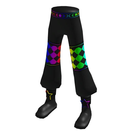 Rainbow Star Jester Pants