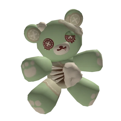 ♡ green zombie teddy bear backpack (v1)