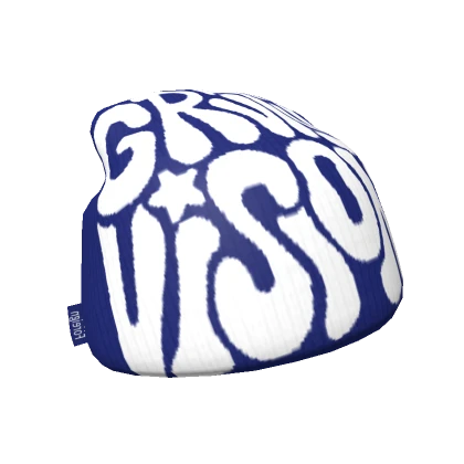 Blue & White Y2K Gravity Visions Beanie