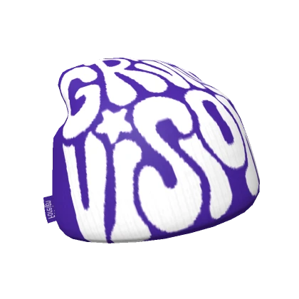 Purple & White Y2K Gravity Visions Beanie