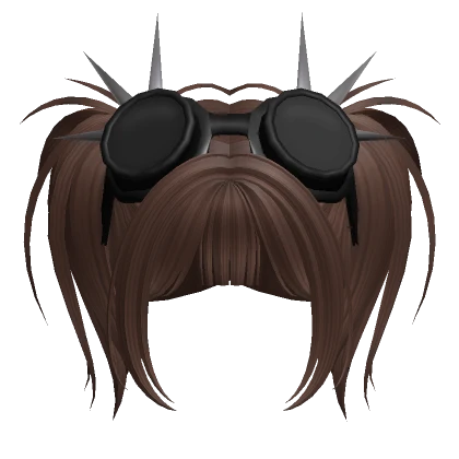 Punk Pigtails W/ Goggles (Brown)