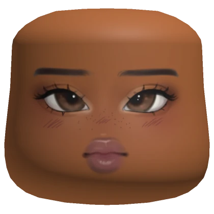 Gingerbread Spice Cheeks Head Brown Skin Tone