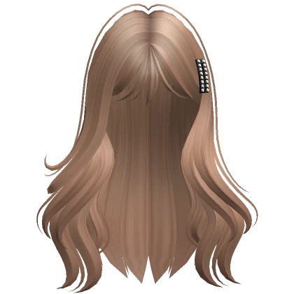 Long Natural Hairstyle with Hair Clip (Honey) 