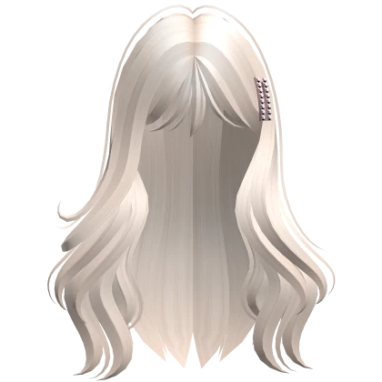 Long Natural Hairstyle with Hair Clip (Beige) 