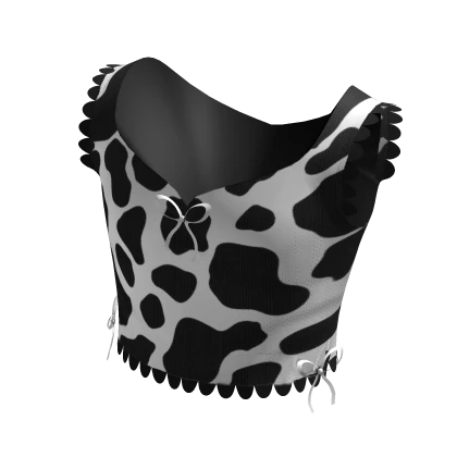 🌼 Cow Print Crop Top