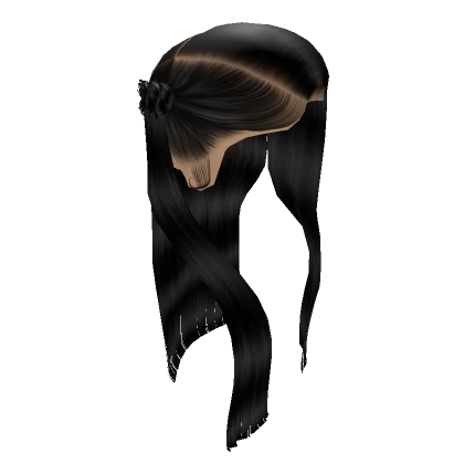 Side Part With Fishtail Braid [Black]