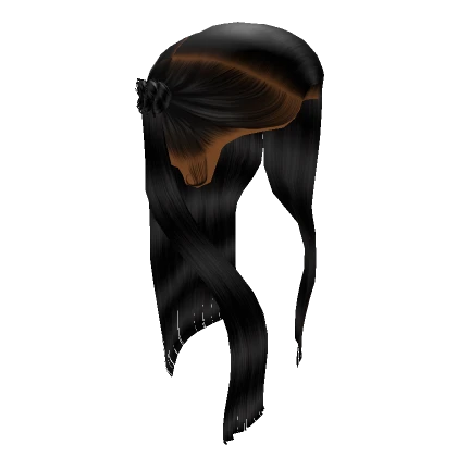 Side Part With Fishtail Braid [Black]