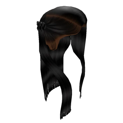 Side Part With Fishtail Braid [Black]