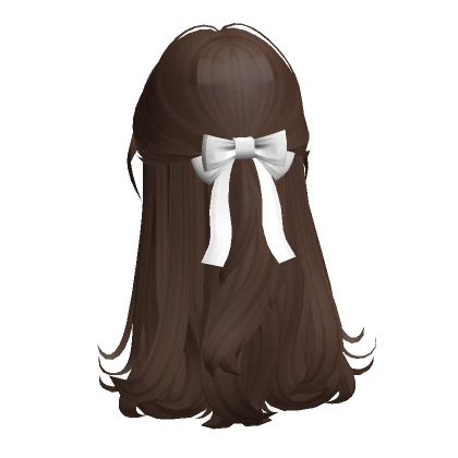 Soft Cottage Core Half up Hair w/Bow In Brown