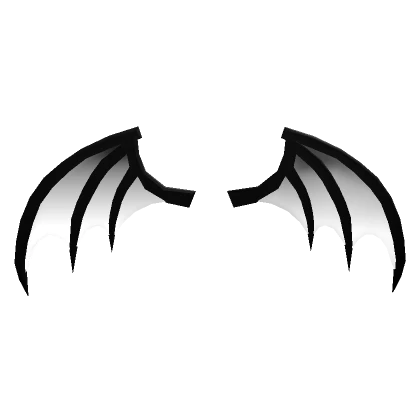 Neon Bat Wings: White