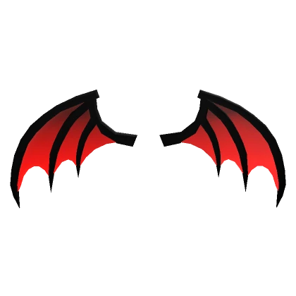 Neon Bat Wings: Red