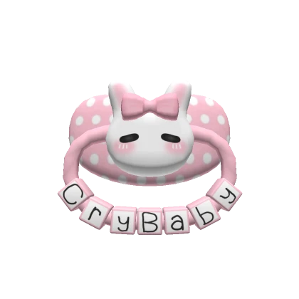 ♡ kawaii pink bunny baby pacifier ♡