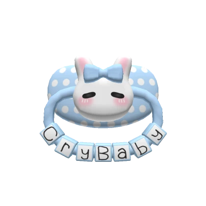 ♡ kawaii blue bunny baby pacifier ♡