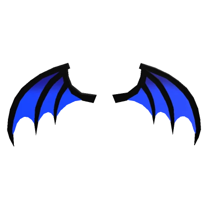 Neon Bat Wings: Blue