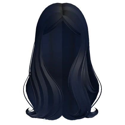 Long Dangerous Side Swept Hair (Dark Blue) 