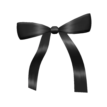 Black Satin Bow