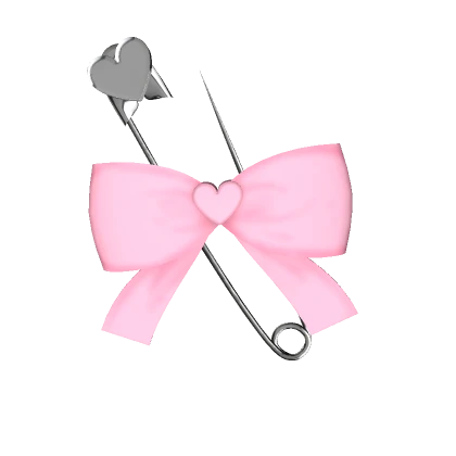 ɞ | (far) dainty heart bow pin hairclip