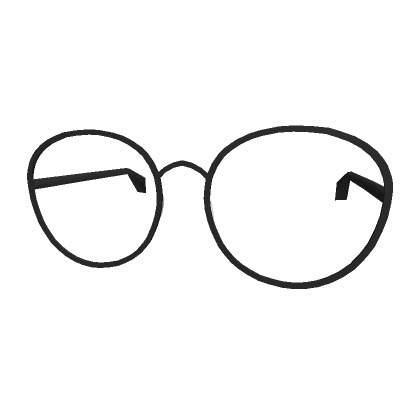 ɞ | black nerdy round glasses