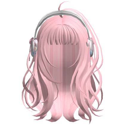 Pink Gamer Girl Hair w/ Headphones