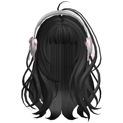 Black Gamer Girl Hair w/ Headphones