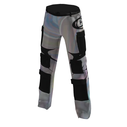 Holographic Cargo Pants Y2K 